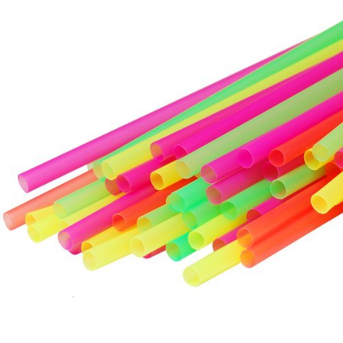 120 pitillos grandes para batidos y smoothies plástico miniatura 1