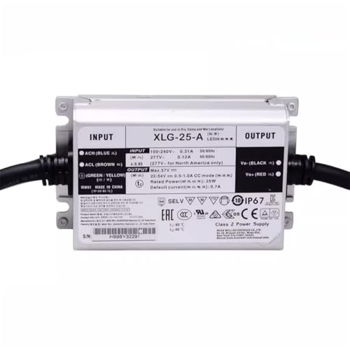 XLG-25-A 22~54V 0.25~1.05A 25W �펞�d�����[�hLED�h���C�o�[×1�B