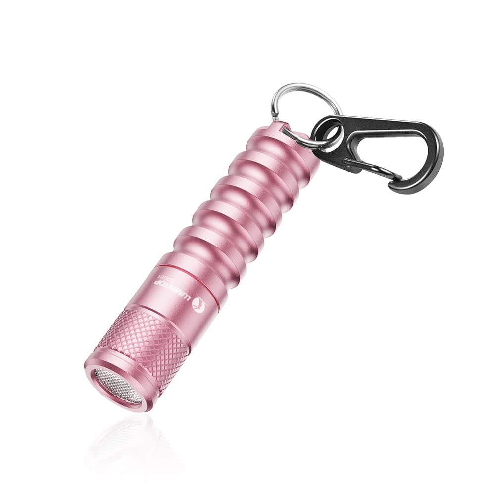 LUMINTOP EDC01 Pink Keychain Flashlight 200 Lumen, 32 Hours, IPX-8 Waterproof,