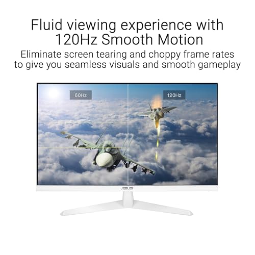 Image of ASUS VY249HGR-W 24 Inch 1080P FHD IPS 120Hz Gaming Monitor, HDMI, VGA, Tilt