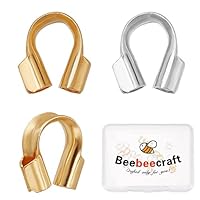 UNICRAFTALE Over 100Pcs 2 Kleuren 316 Chirurgische Rvs Draad Guardian U Vorm Loops Terminators Draad Protector U Vorm Accessoires Voor Diy Kettingen Armbanden Sieraden Maken Gat 0.7mm