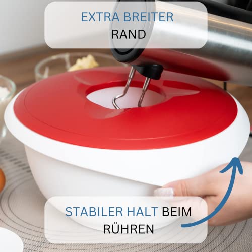 Westmark Bowl Mezclador 2 Piezas con Tapa 3.5 L Gris Oscuro/Rojo miniatura 4