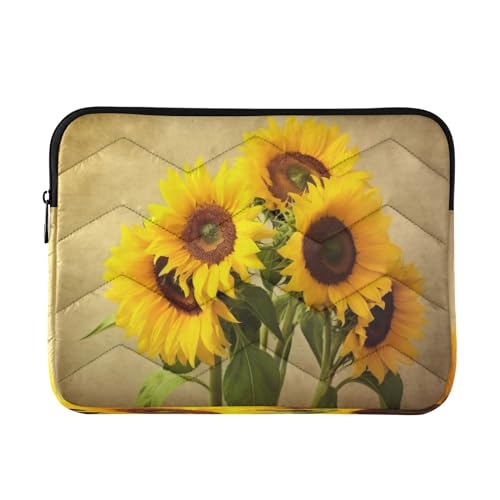 Funda para laptop de 13 a 14 pulgadas con diseño de girasoles miniatura 1