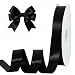 TONIFUL 1 Inch x 100yds Black Satin Ribbon, Thin Solid Color Satin Ribbon for Gift Wrapping, Crafts, Hair Bows Making, Wedding Party Decoration, Sewing, Halloween, Floral Bouquets, Christmas