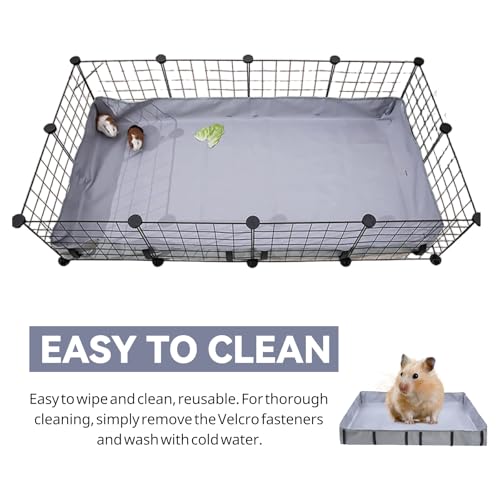 Waterproof Guinea Pig Cage Liner Mat, 47.64" x 24" Guinea Pig Bedding Washable Tarp Bottom Small Animal Pee Pads for Hamster Rabbit Ferrets Hedgehogs Hamsters - Image 5