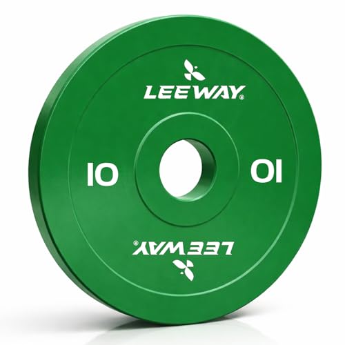 Image of Leeway Color Steel Weight Plates (10kg x 2) | Iron Plates for Gym | 51mm Olympic Hole | Metal weight for Home Gym & Powerlifting | Solid Steel Construction (Multi Color, 10kg Pair)