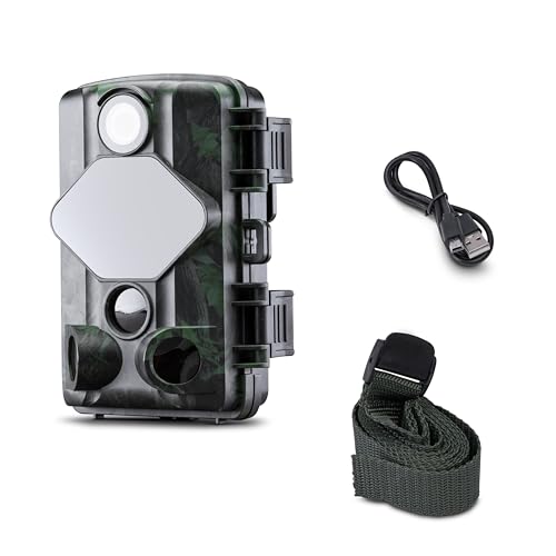 Midland-Piège photographique Wi-Fi Wild Guardian, Dashcam 4K Ultra HD 46 LED-Surveillance Extérieure sans Fil via App Faune et Appareil Photo 24MP, Camera...
