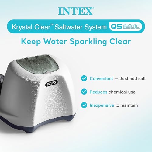 INTEX 26373EH Ultra XTR 32ft x 16ft x 52in Above Ground Swimming Pool Set with Sand Filter Pump and Krystal Clear Saltwater System