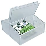 Outsunny Invernadero de Jardín Exterior Aluminio Policarbonato Transparente Vivero Casero para Plantas Cultivos Protección UV y Resistente