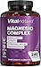 Citrato de Magnesio 1593 mg + Bisglicinato 600 mg con Ashwagandha 1500 mg y Vitaminas B5 y B6 - Fórmula Premium para Energía Natural, Cansancio, Bienestar, Sueño y Músculos - 240 Cápsulas Vitalnatura