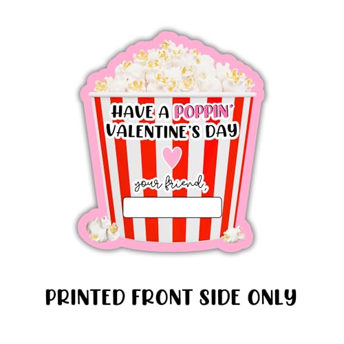Cartes roses Valentin pour sachet de popcorn : solution cadeau classe express
