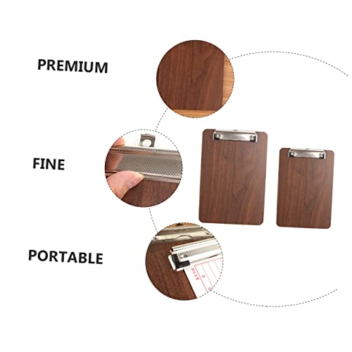 SHOWERORO Wooden Menu Rack Easy Open Close Clip Kitchen Menu Board Holder for Home Dining