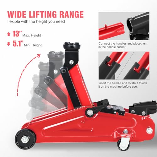 DNA Motoring 2 Ton Hydraulic Floor Jack