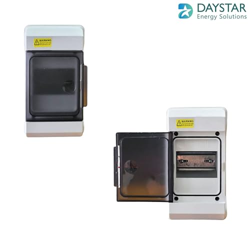 Image of Daystar Solutions (4Way-AquaX) IP65 MCB Box with Enclosure and Open-Type Cover for Outdoor Power Distribution | Heavy Rated Quality ABS Plastic | With Din Rail | Pack of 1 | 4 Way MCB Box