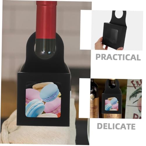 Bouteille de vin étui en papier kraft TOPBATHY et coffret vin rouge pour rangement de cave - 6