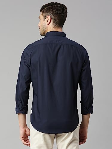 Image of Thomas Scott Men's Cricket Club Collection Classic Regular Fit Twill Shirt | 100% Cotton Long Sleeve Solid Shirt with Button Down Collar (Available in Plus Size)