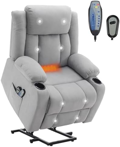 LEADZM Fauteuil Releveur Électrique Relax avec Fonction Massage e...