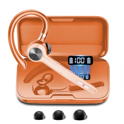 ONE LIFE Auriculares Bluetooth, auriculares inalámbricos Bluetooth con funda de carga de 400 mAh, 150 horas de conversación, manos libres, cancelación de ruido, auriculares para iOS y Android,