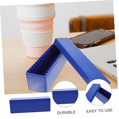 Caja para almacenamiento de monedas plástico azul miniatura 5