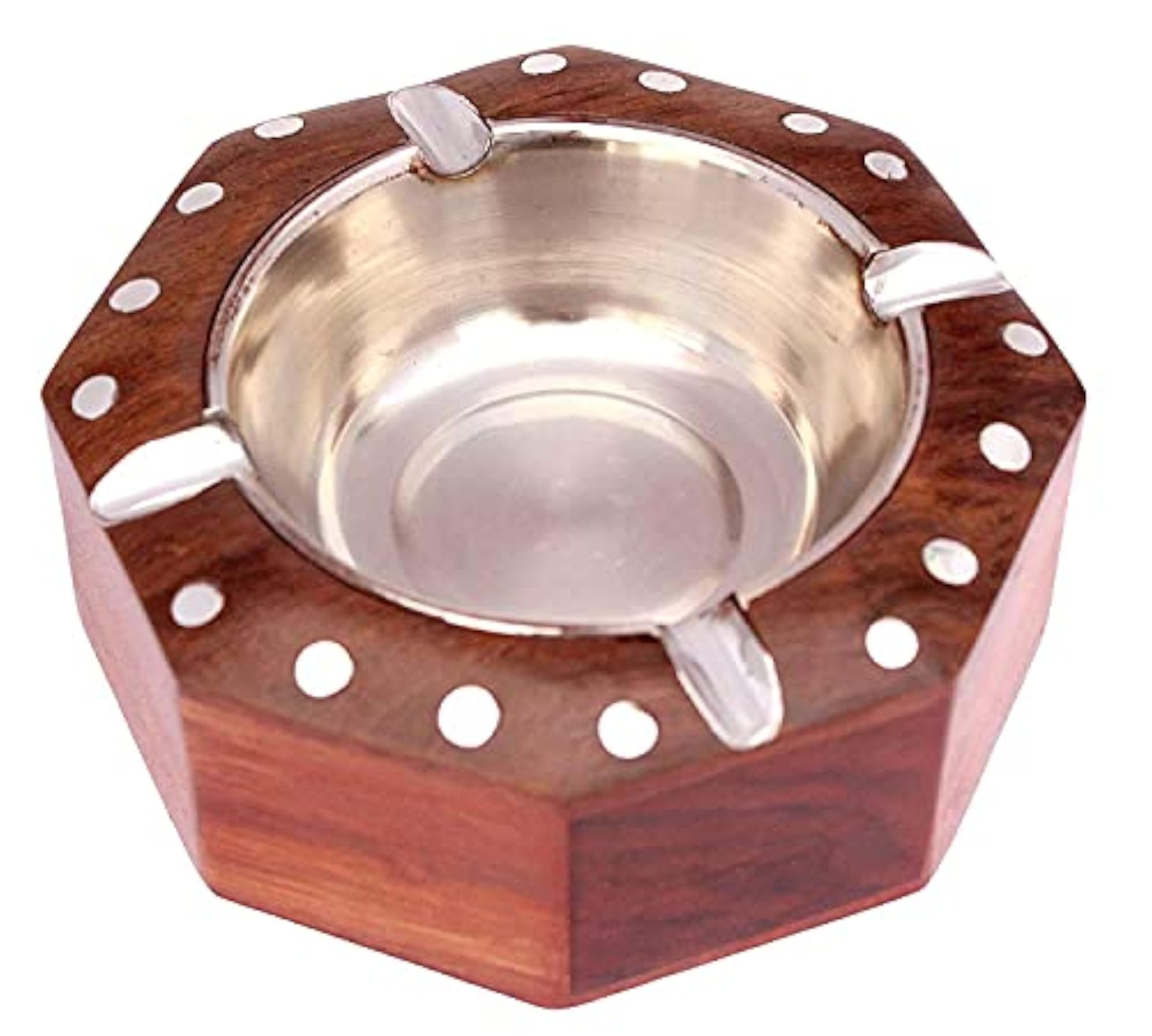 Wooden Ashtray for Cigarette with Lid, Stylish Design