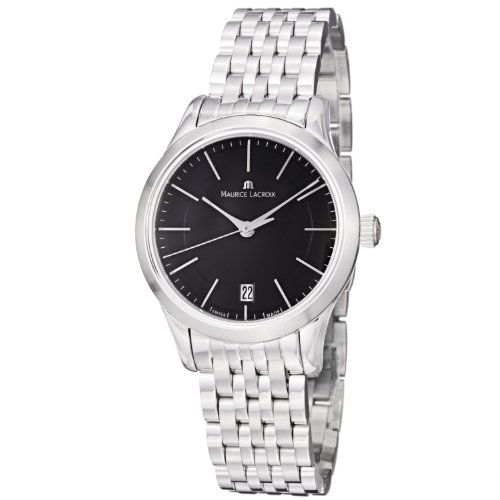 Preisvergleich Produktbild Maurice Lacroix Les Classiques Damen-Armbanduhr LC1026-SS002330, schwarzes Zifferblatt, Edelstahl-Armband