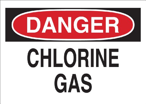 Panneau Chlorine Gas Brady 40880 en aluminium pour produits chimiques et matières dangereuses