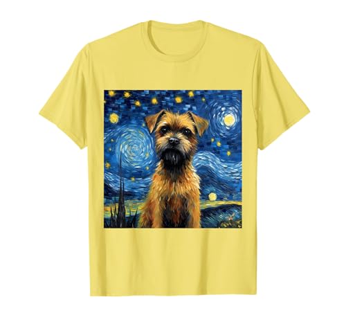 Border Terrier Starry Night - Border Terrier T-Shirt