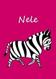  Malbuch / Notizbuch / Tagebuch - Nele: DIN A4 - blanko - Zebra