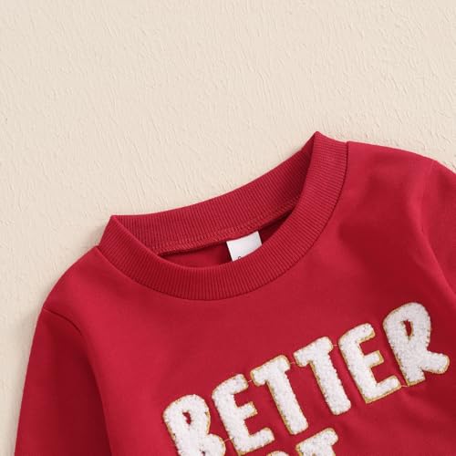 Toddler Girl Boy Christmas Outfit Long Sleeve Sweatshirts Xmas Letter Pullovers Tops Fall Winter Clothes3