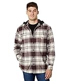 Carhartt Men's Rugged Flex Relaxed Fit Flannel Fleece Lined Hooded Shirt Jac, Malt, Large