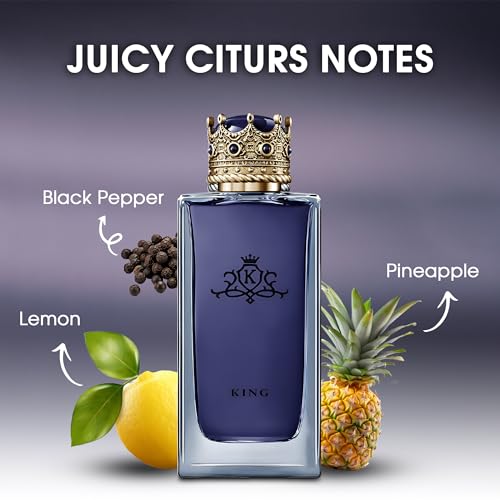 Image of AFLUXE Men's Cologne King Original Natural Spray Eau De Toilette,Long-Lasting Scent Perfume for Men Elegant Bottle - Great Holiday Gift, 3.4 Fl Oz /100 Ml