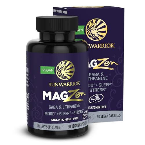 Magnesium Supplement L-Theanine Capsules Mood, Sleep & Stress Support with Magnesium Bisglycinate, L-Theanine & GABA Promotes Relaxation, Sleep Quality & Mental Clarity Vegan & Non-Drowsy 90 Capsules