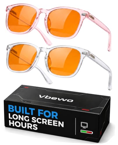 Image of 2 Packs Professional Sleep Glasses with 98.7% Blue Light Blocking