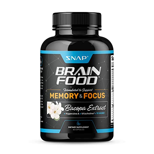Nootropics Brain Booster Supplement For Memory And Focus - Improve Brain Focus, Clarity & Memory Supplements For Seniors & Adults + Energy & Mood Booster - Bacopa Extract, Ginkgo Biloba (60 Capsules) #TOP3