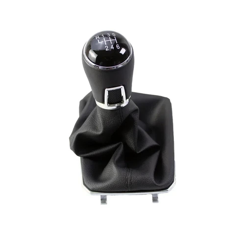 POANBCGY Shift Ball Joint 5/6 Speed Manual Transmission Gear Shift Knob Shift Lever Knob with Gaiter Boot Cover Case for Passat B8 LHD(6 Speed)