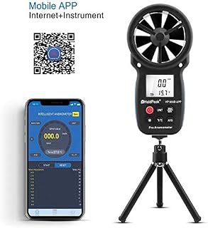 HoldPeak Digital Anemometer Wireless Bluetooth Phone APP Portable Handheld Wind Speed Meter