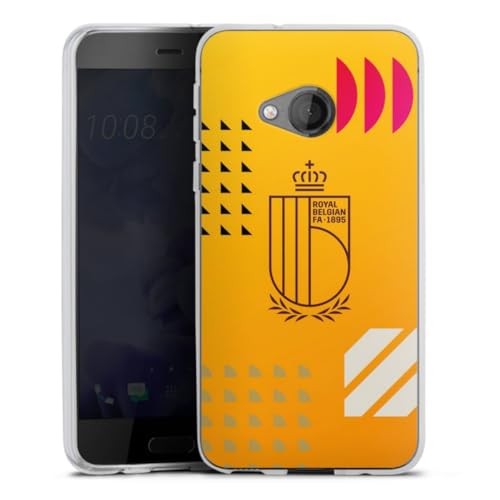 DeinDesign Coque en Silicone Compatible avec HTC U Play Etui Silicone Coque Souple Belgique Logo Produit sous Licence Officielle