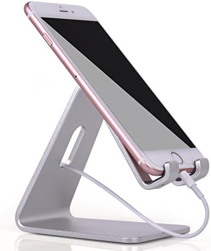 Cell Phone Stand, KAERSI K1 iPhone iPad Universal Stand Holder, Desk Dock Mount for iPhone 6 6s 7 Plus 4s 5c 5 5s Charging, Samsung Mobile Phone and Tablet Accessories iPhone Desktop Display - Silver
