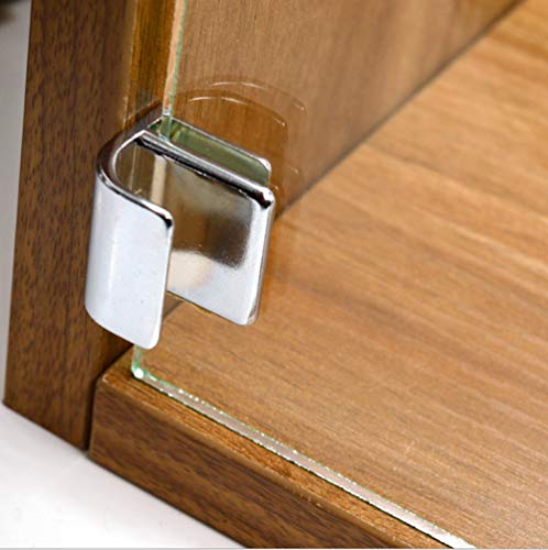 2Pcs/Frameless Glass Door Handle/Clip/Glass Clip 3-5Mm Pull Knob Wine Cabinet Cupboard Display Showcase No Need To Drill By Cling #TOP6