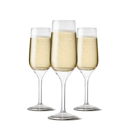 Tossware Pop 6Oz Stemmed Flute Set Of 48, Premium Quality, Recyclable, Unbreakable & Crystal Clear Plastic Champagne Glasses, 48 Count (Pack Of 1) #TOP22