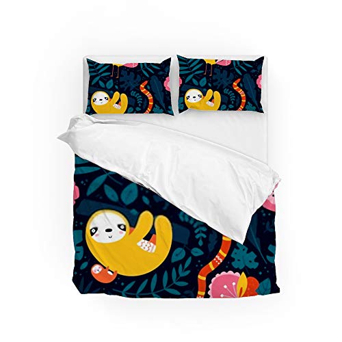 Housse de couette toucan parure de lit infroissable pour lit double - 2