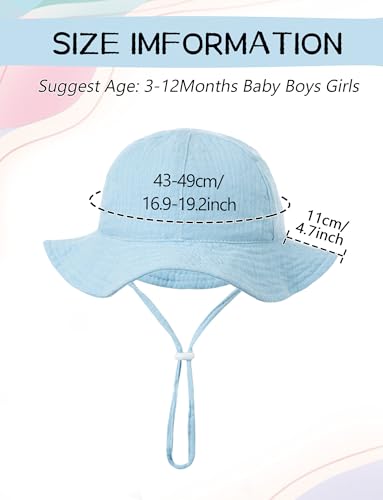 Gorro de pescador para bebé niño y niña con protección de sol para playa 4