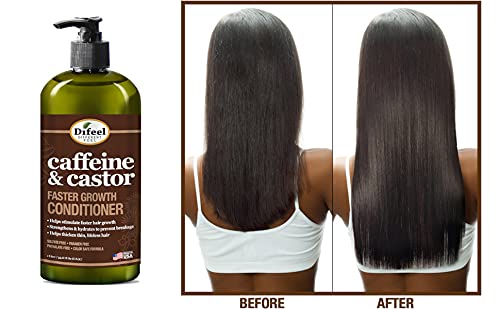 Miniatura 7 de Difeel Acondicionador de cafeína y ricino para un crecimiento más rápido del cabello, 33.8 oz.