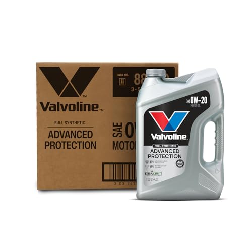 Image of Valvoline Advanced Full Synthetic SAE 0W-20 Motor Oil 5 QT, Case of 3