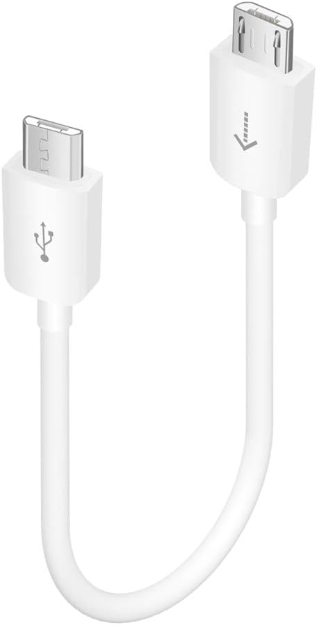 Micro USB Data Cable, COOYA Micro USB to Micro USB Data Transfer Cable for MP3 MP4, 0.33FT Male to Male Micro USB OTG Adapter Sync Cable Compatible with Android Phone, Tablet, PS4, DJI Spark and Mavic