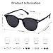 SOJOS Small Round Classic Polarized Sunglasses for Women Men Vintage Style UV400 Lens SJ2113, Black/Grey