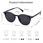 SOJOS Small Round Classic Polarized Sunglasses for Women Men Vintage Style UV400 Lens MAY SJ2113 - Image 5