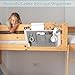 Loghot Bedside Caddy/Bedside Storage Bag Hanging Organizer for Bunk and Hospital Beds,Dorm Rooms Bed Rails,Can be Placed Glasses,Books,Mobile Phones,Keys (Grey)