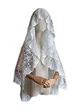 Simlehouse Lace Mantilla Catholic Church Chapel Veil Head Covering Latin Mass Veils-White