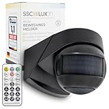 TÉLÉCOMMANDE INCLUSE: Permet de régler à distance la durée d’éclairage, la sensibilité du capteur et le seuil de luminosité. Solution idéale pour une utilisation confortable sans accès direct au détecteur après montage.